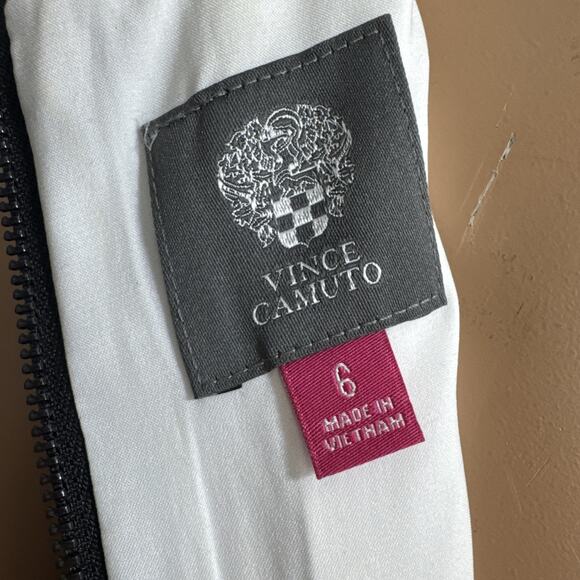 Vince Camuto Black Layered Eyelet Dress 6 Halter Fit Flare Preppy Whimsigoth Y2k - Picture 13 of 16